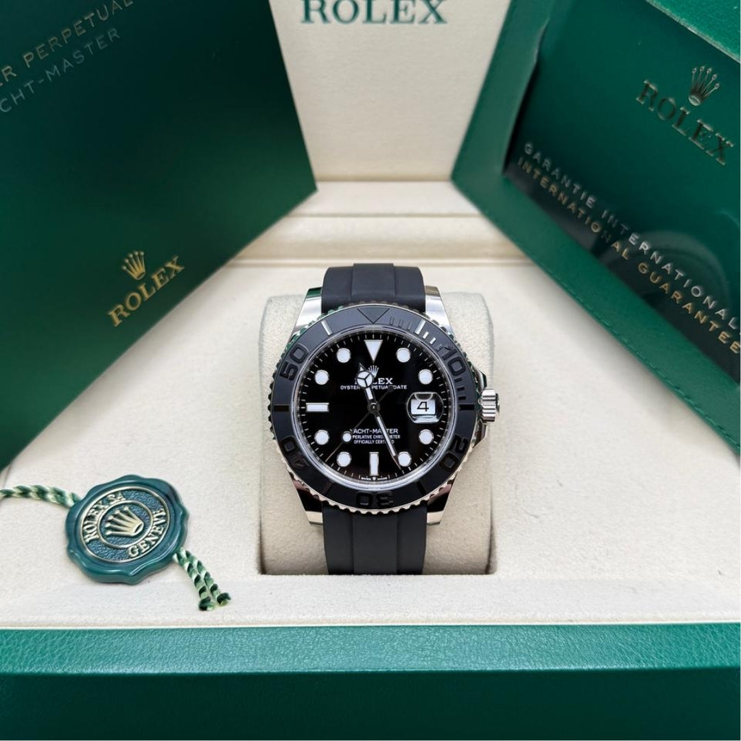 Rolex Yacht-Master Black Dial Oysterflex Full Set