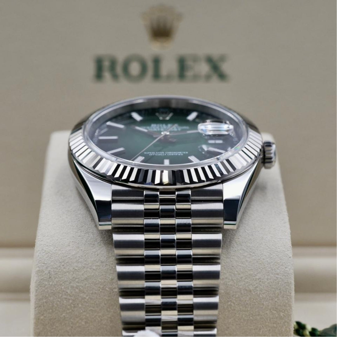 Rolex Datejust 41 Green Ombré Jubilee Full Set (New 2026)
