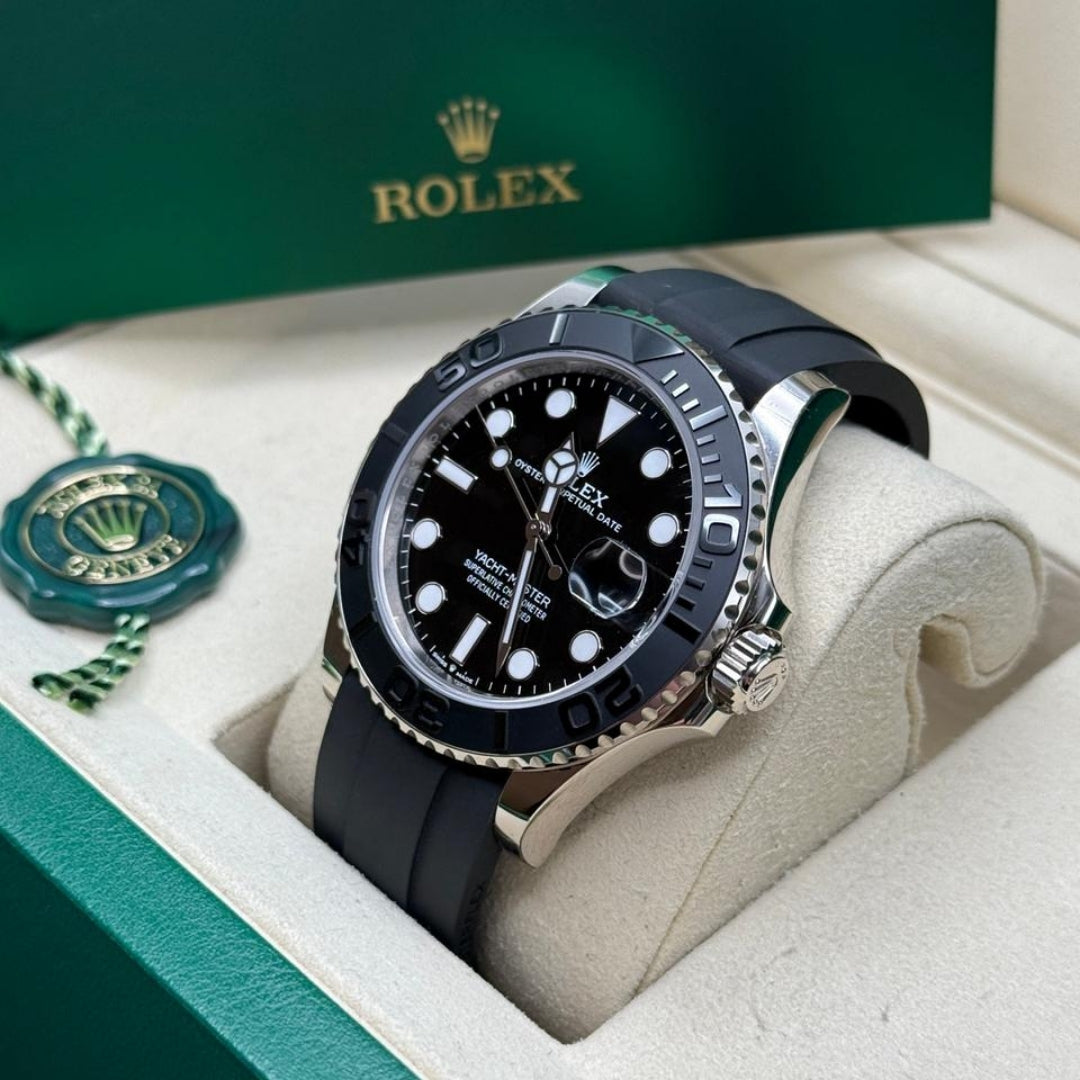 Rolex Yacht-Master Black Dial Oysterflex Full Set